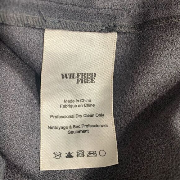 Wilfred Free Faux Suede Jones V-Neck Mini Dress - Picture 5 of 8